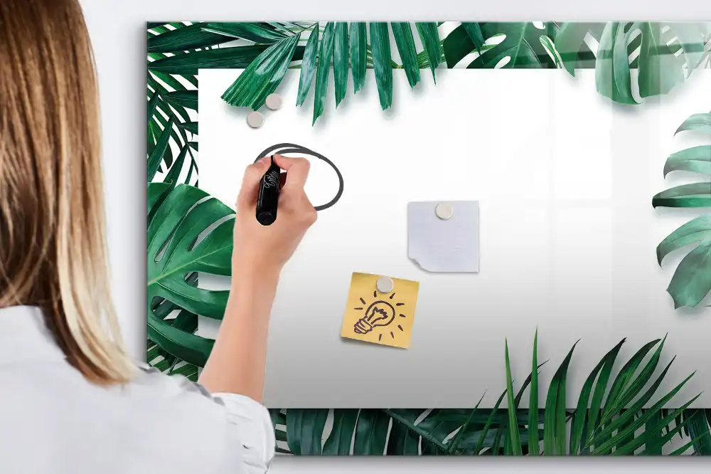 Dětská magnetická kreslící tabule s motivem palmy a monstery