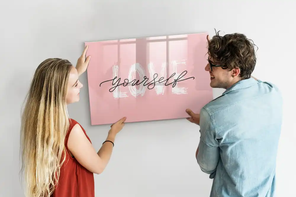 Magnetická kreslící tabule pro děti s nápisem Buď k sobě hodný