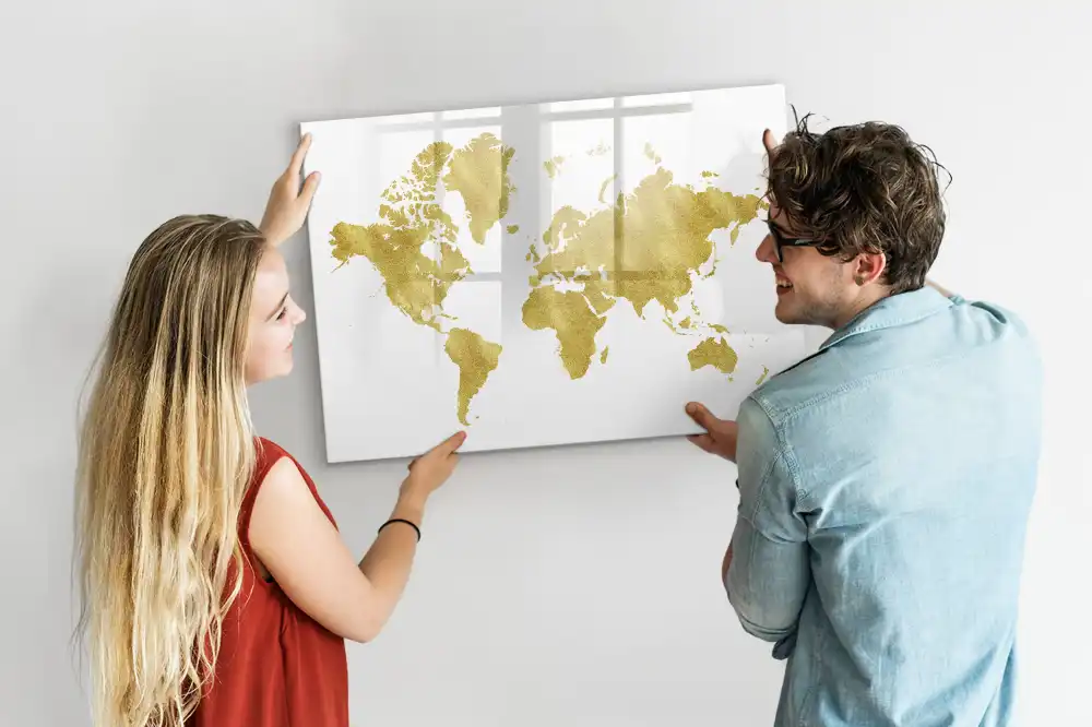 Magnetická kreslící tabule pro děti s motivem kontinentů