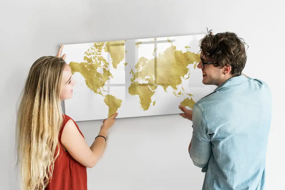 Magnetická kreslící tabule pro děti s motivem kontinentů