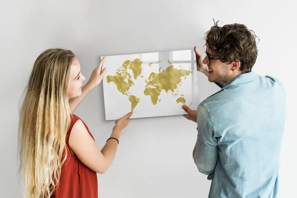 Magnetická kreslící tabule pro děti s motivem kontinentů