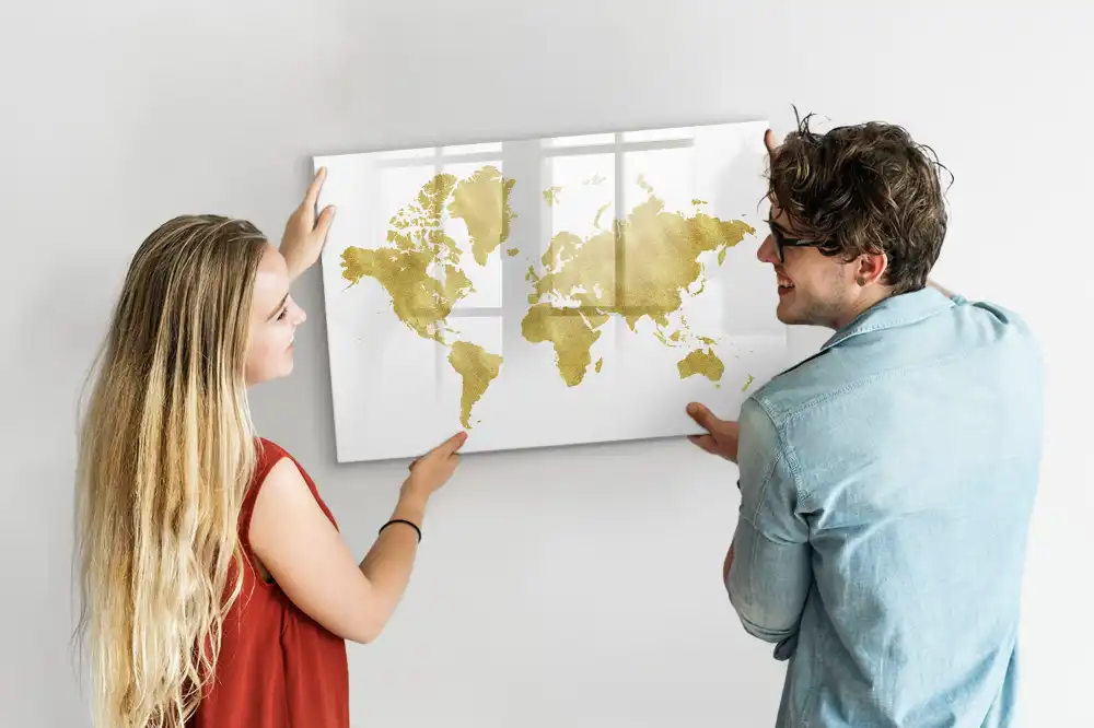 Magnetická kreslící tabule pro děti s motivem kontinentů