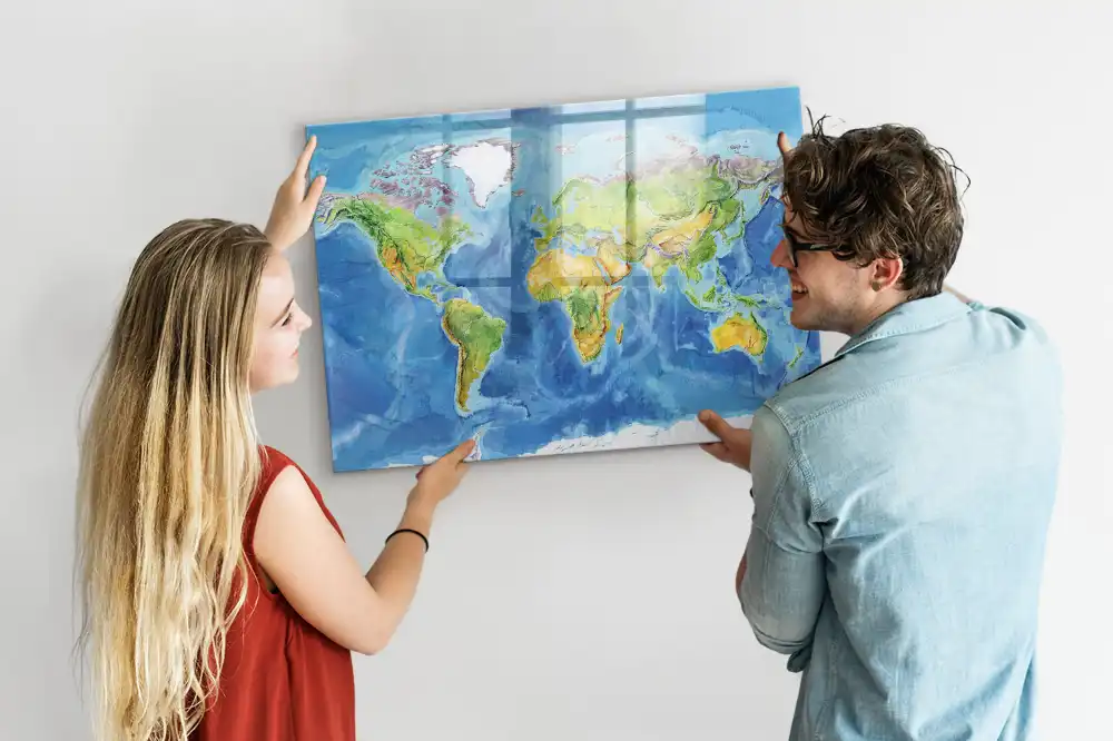 Magnetická kreslící tabulka pro děti s motivem zeměkoule