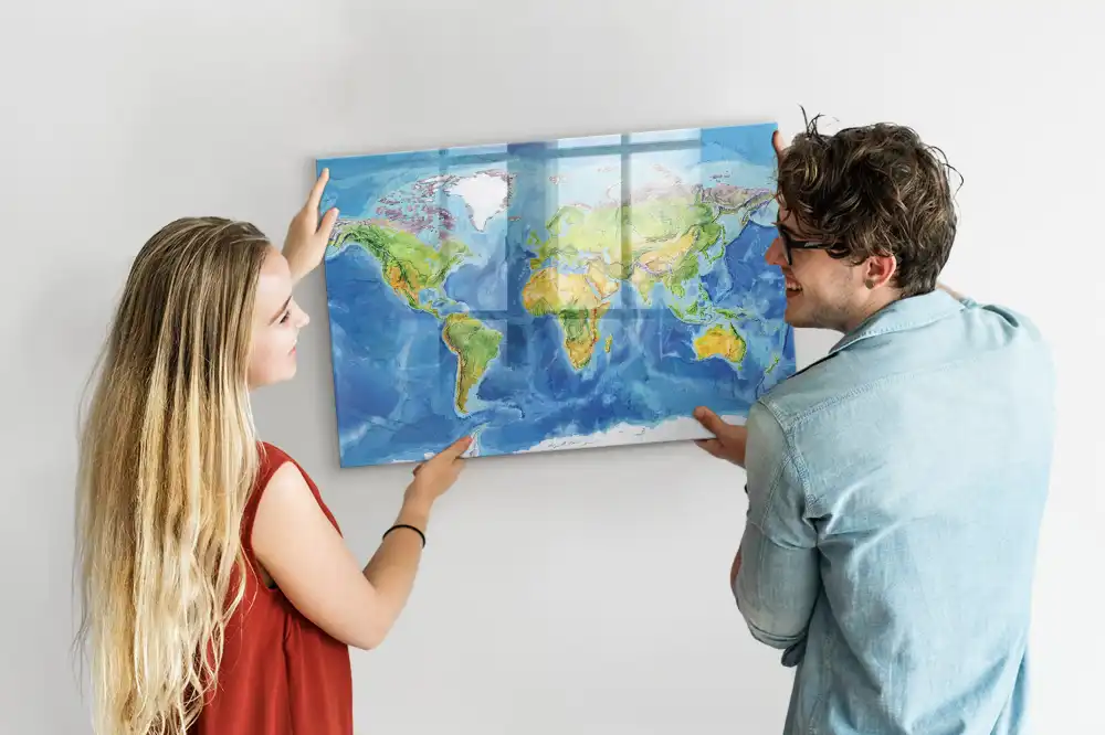 Magnetická kreslící tabulka pro děti s motivem zeměkoule