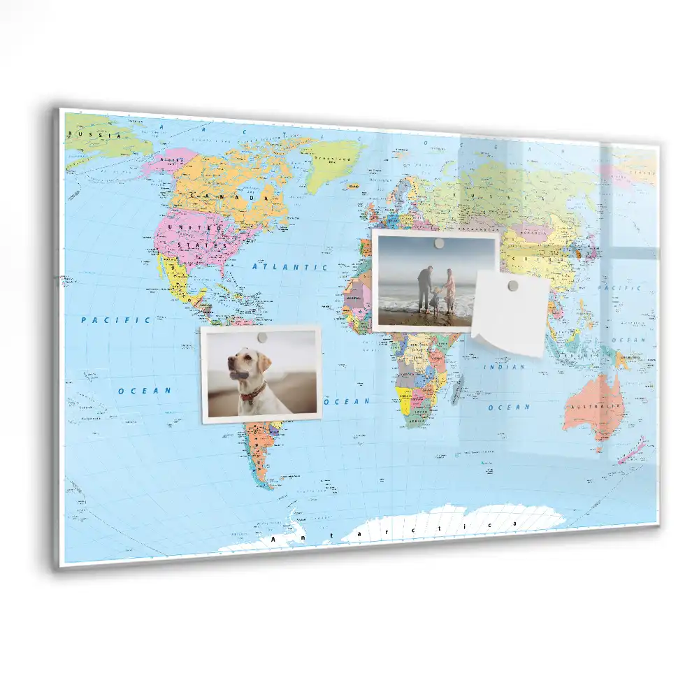 Dětská magnetická kreslící tabule s mapou světa
