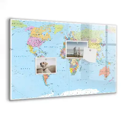 Dětská magnetická kreslící tabule s mapou světa