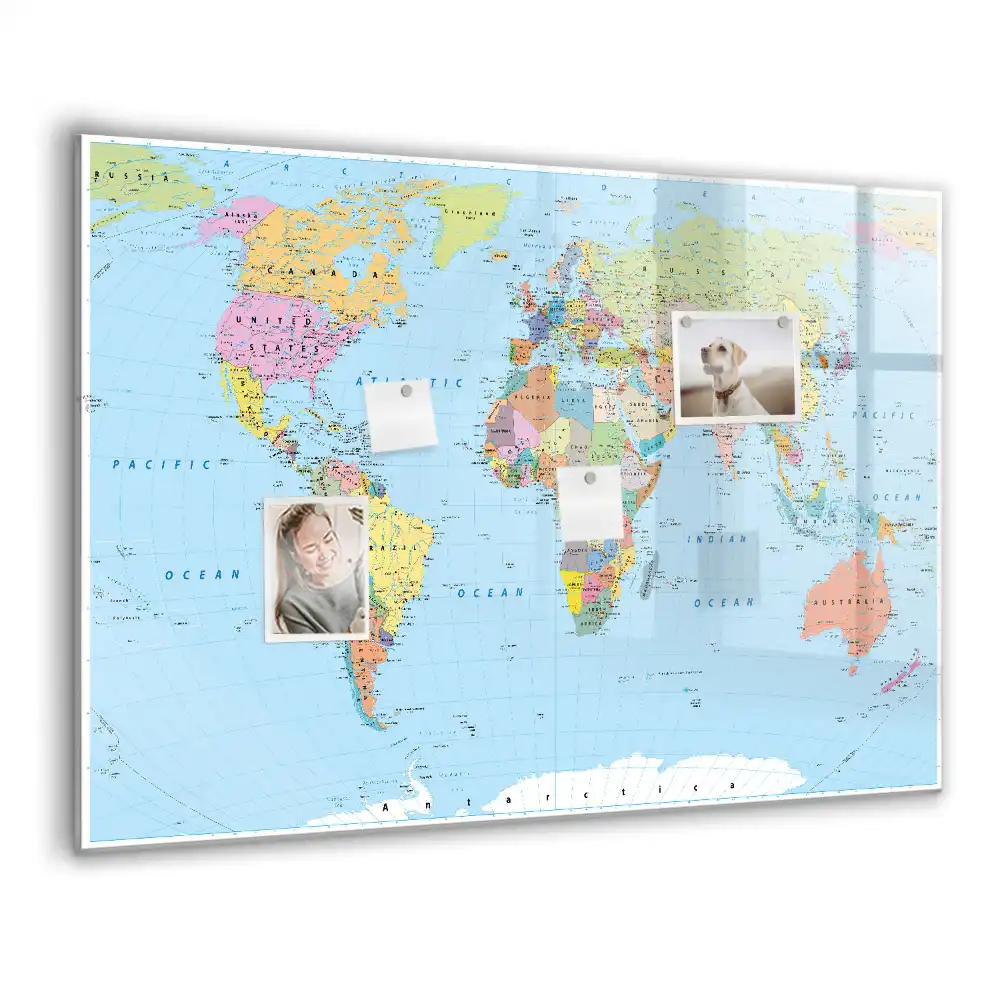 Dětská magnetická kreslící tabule s mapou světa