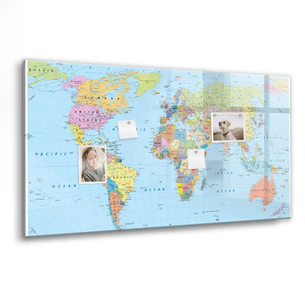 Dětská magnetická kreslící tabule s mapou světa