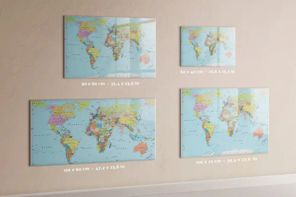 Dětská magnetická kreslící tabule s mapou světa