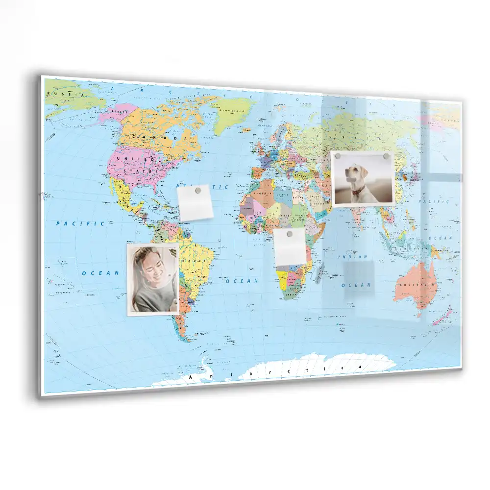 Dětská magnetická kreslící tabule s mapou světa