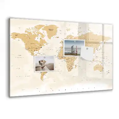 Magnetická kreslící tabule pro děti s mapou světa