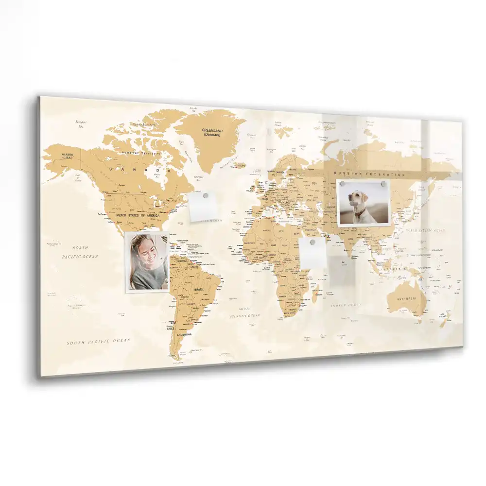 Magnetická kreslící tabule pro děti s mapou světa
