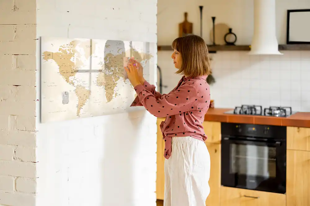 Magnetická kreslící tabule pro děti s mapou světa