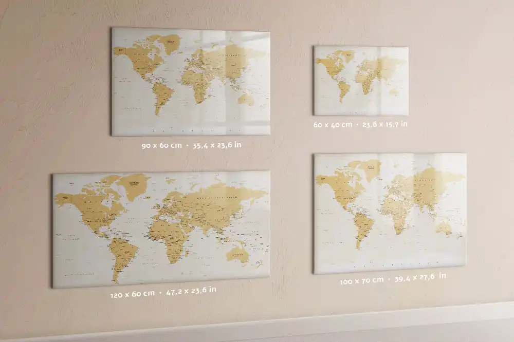Magnetická kreslící tabule pro děti s mapou světa