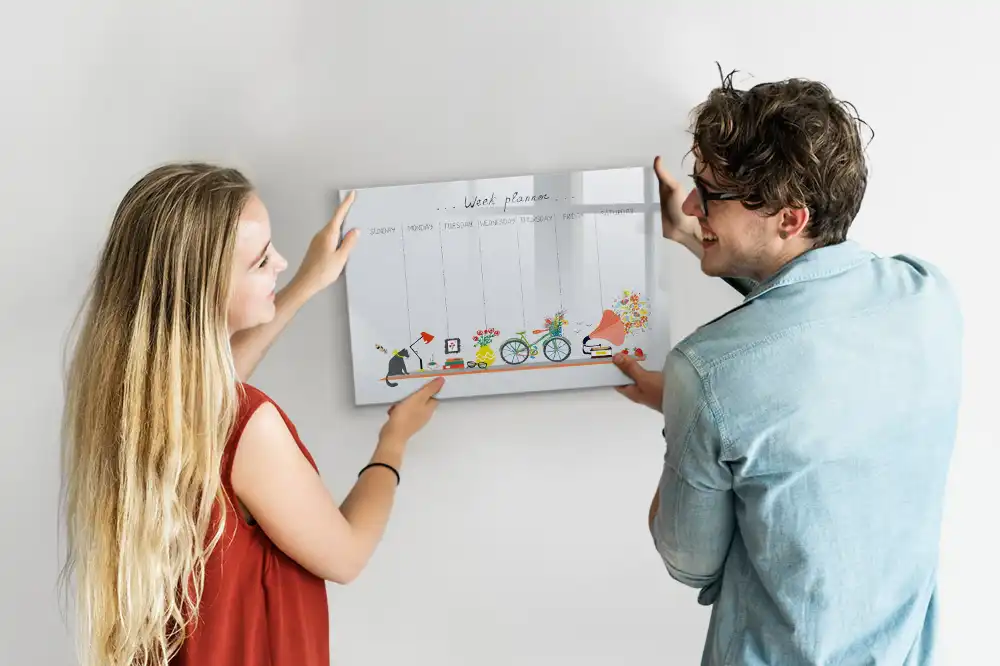 Magnetická kreslící tabule týdenní organizér pro děti