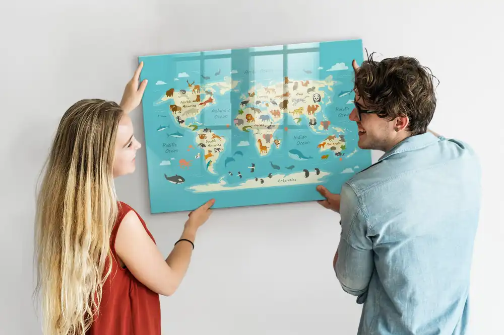 Magnetická kreslící tabule pro děti s motivem zvířat světa