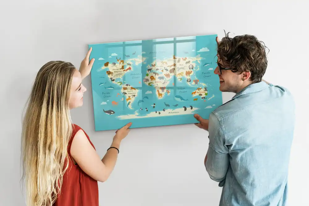 Magnetická kreslící tabule pro děti s motivem zvířat světa