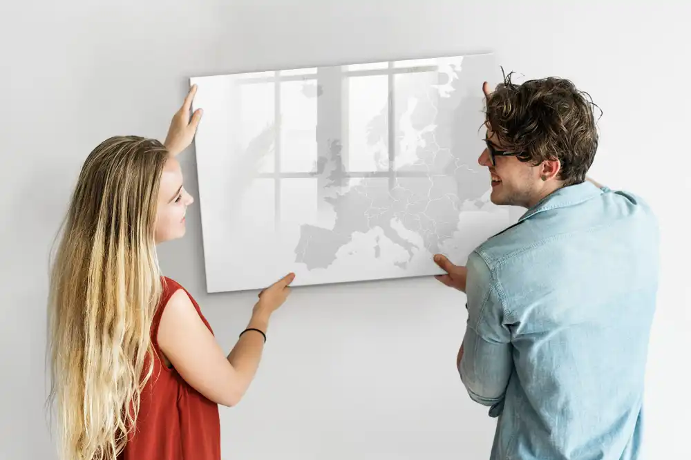 Magnetická kreslicí tabule s mapou Evropy