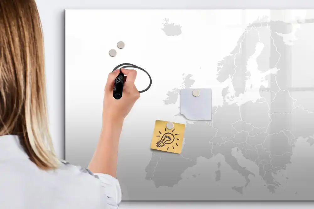 Magnetická kreslicí tabule s mapou Evropy