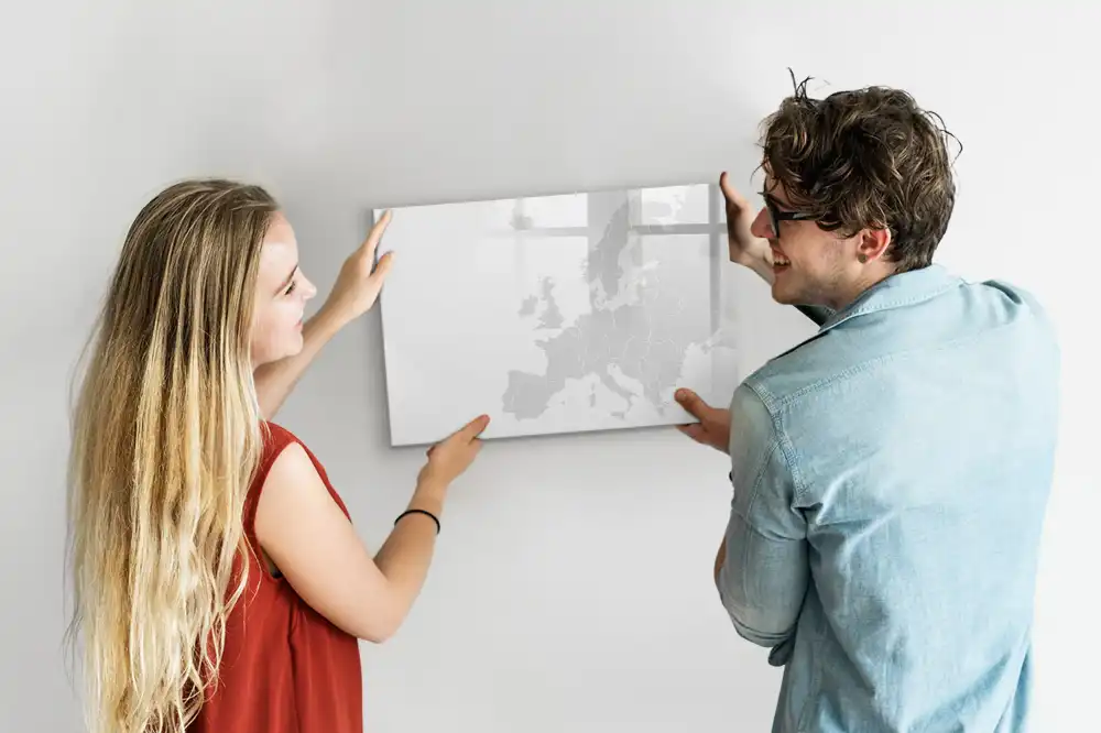 Magnetická kreslicí tabule s mapou Evropy