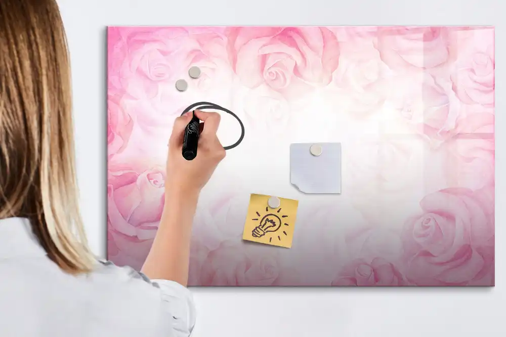 Magnetická tabule na kreslení s motivem abstraktní malby růží