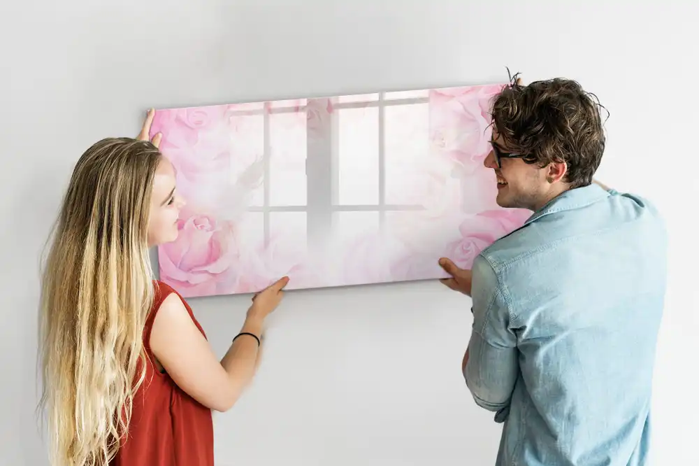 Magnetická tabule na kreslení s motivem abstraktní malby růží