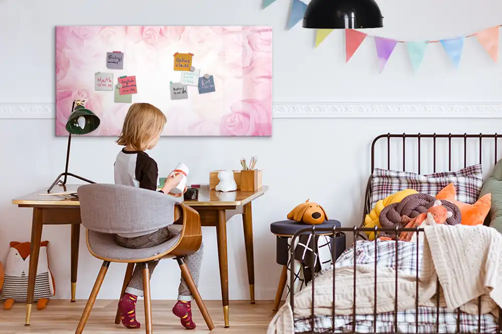 Magnetická tabule na kreslení s motivem abstraktní malby růží