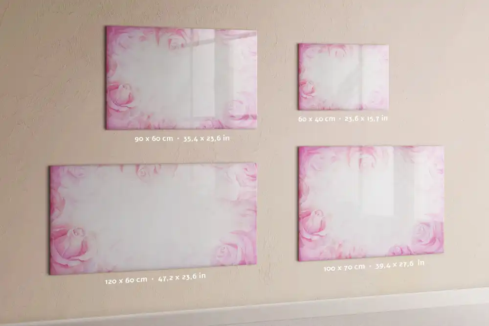 Magnetická tabule na kreslení s motivem abstraktní malby růží