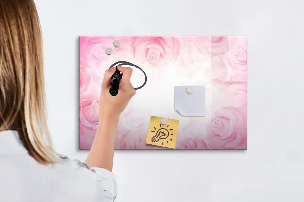 Magnetická tabule na kreslení s motivem abstraktní malby růží