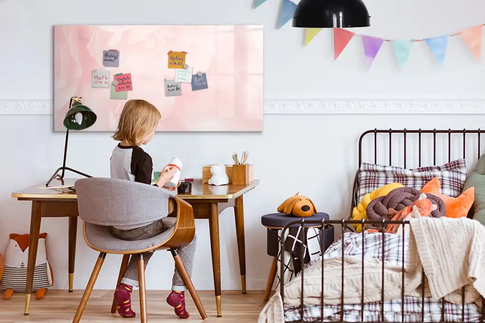 Magnetická kreslící tabule pro děti Kvetoucí růžová zahrada