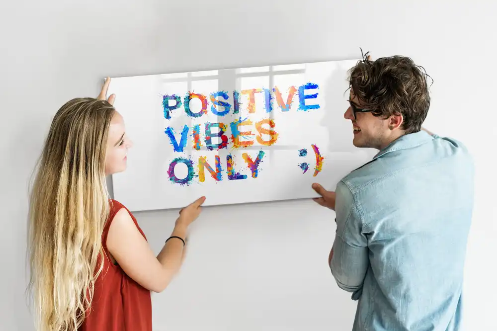 Magnetická kreslicí tabulka s motivačním sloganem