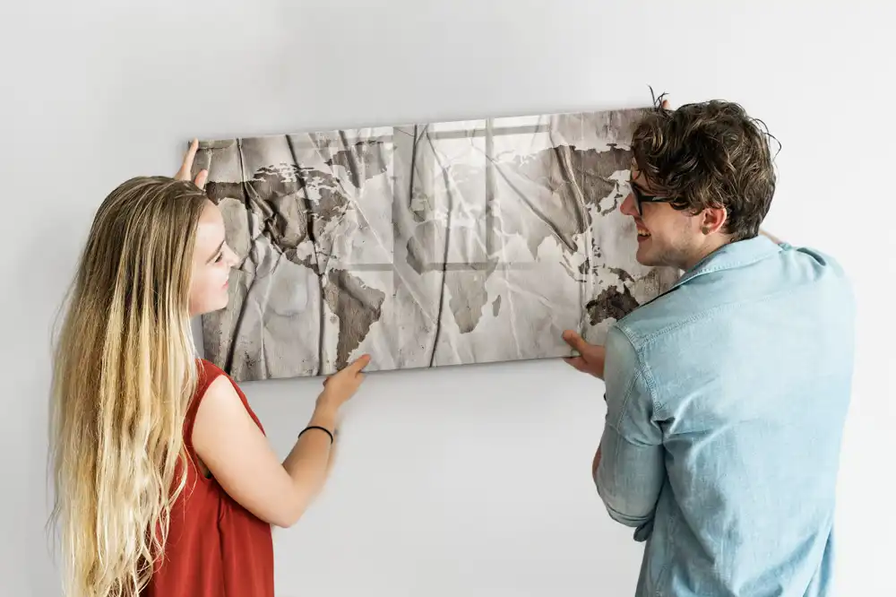 Dětská magnetická kreslící tabule s mapou světa