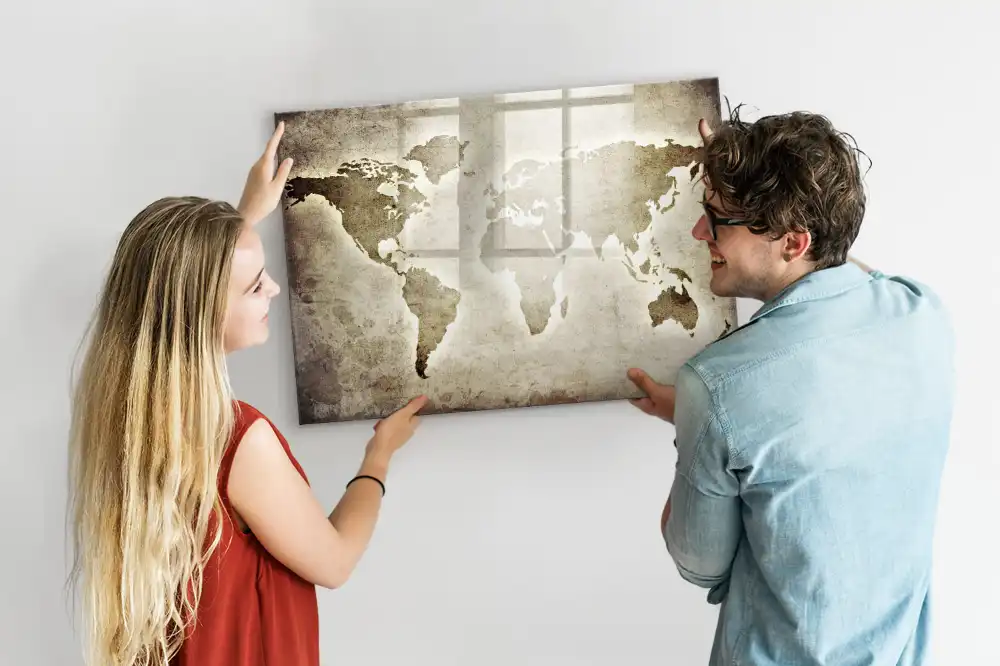 Magnetická kreslící tabule mapa světa