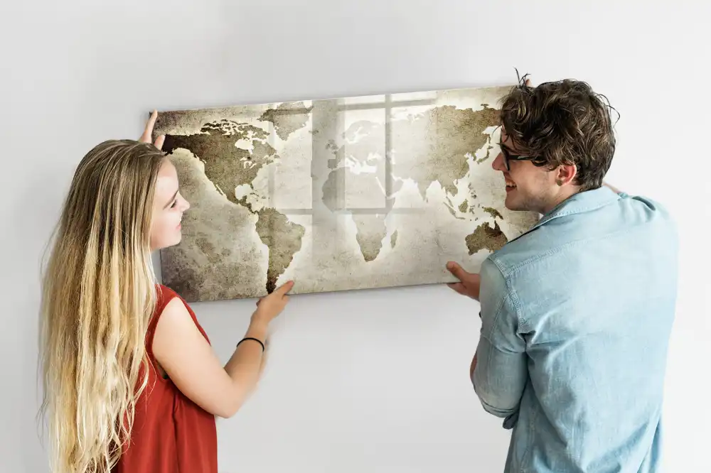 Magnetická kreslící tabule mapa světa