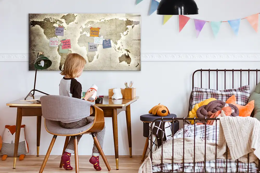 Magnetická kreslící tabule mapa světa