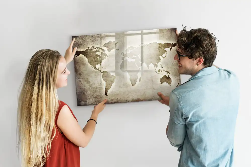 Magnetická kreslící tabule mapa světa