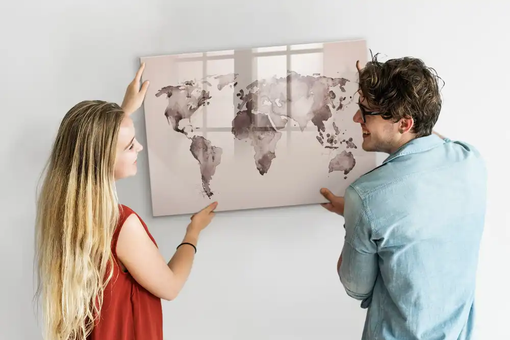 Magnetická kreslící tabule pro děti s mapou světa