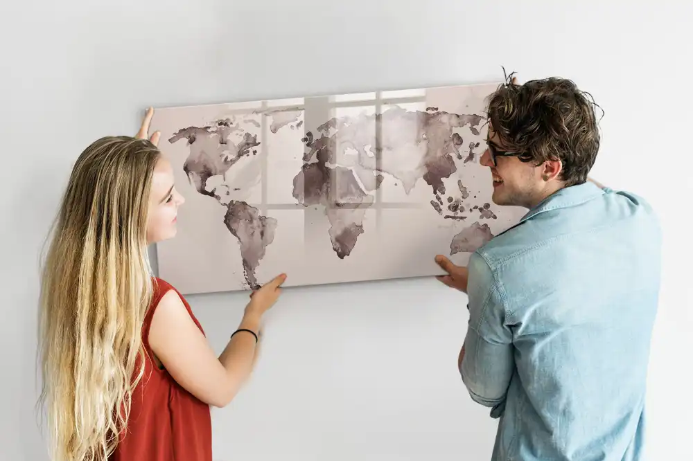Magnetická kreslící tabule pro děti s mapou světa