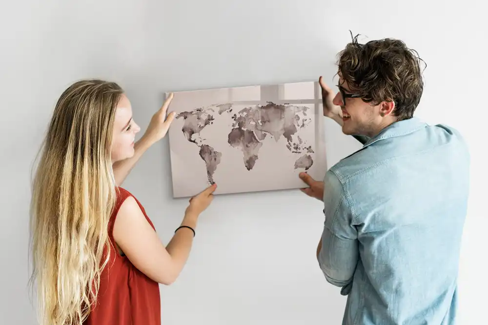 Magnetická kreslící tabule pro děti s mapou světa