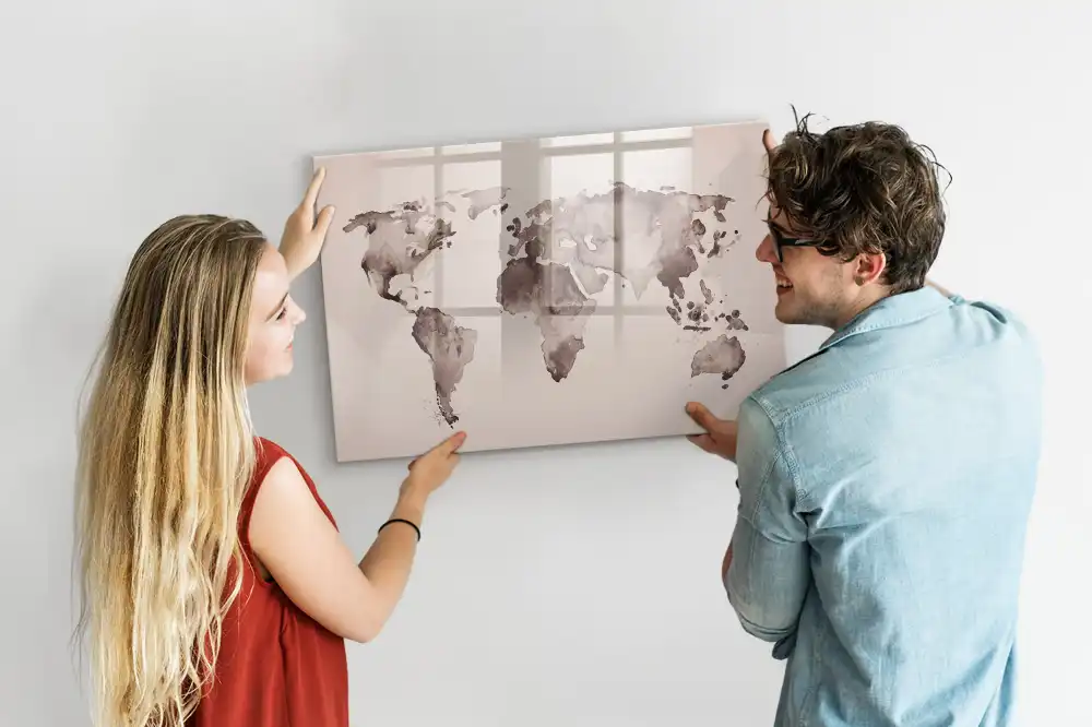 Magnetická kreslící tabule pro děti s mapou světa