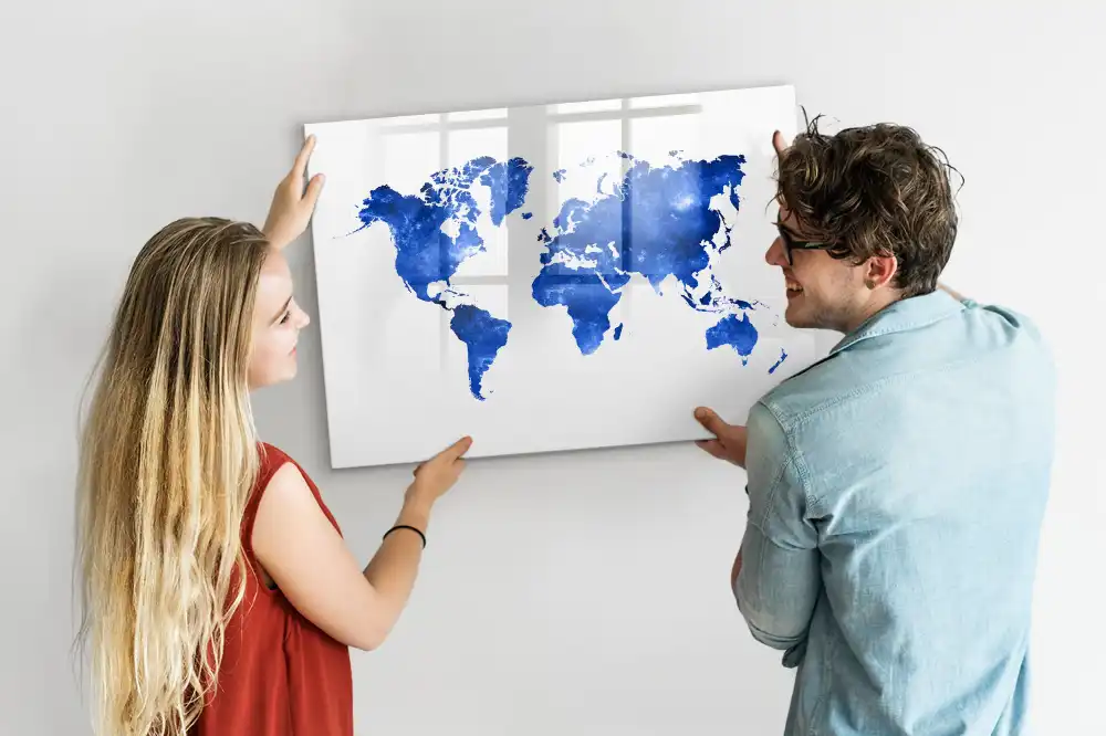 Magnetická kreslící tabule pro děti s motivem vesmíru a glóbu