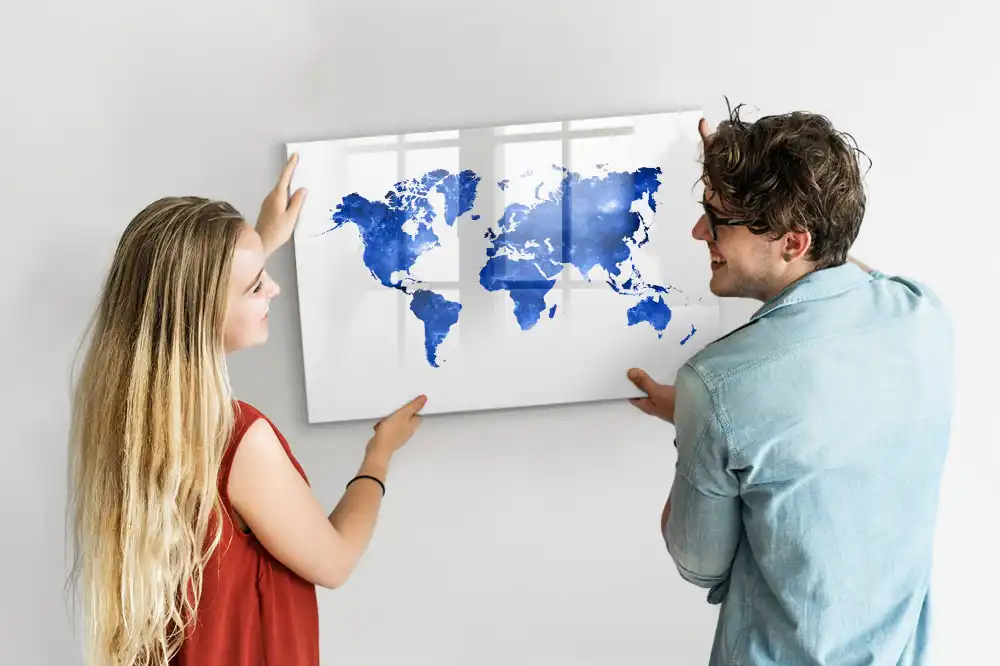Magnetická kreslící tabule pro děti s motivem vesmíru a glóbu