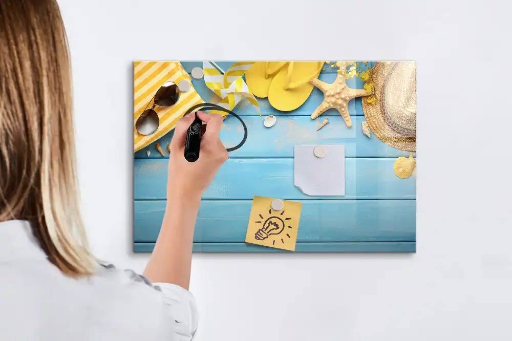 Magnetická kreslící tabulka s plážovými doplňky