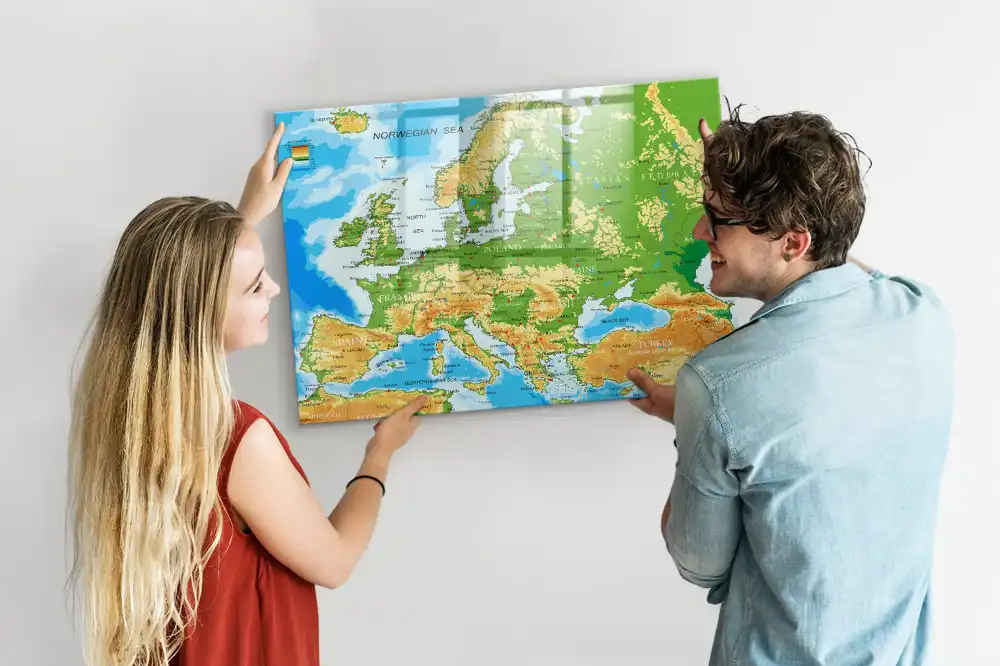 Magnetická kreslící tabule mapa světa