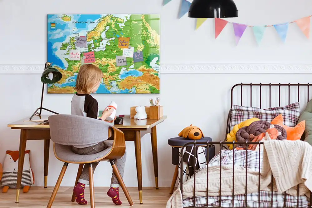 Magnetická kreslící tabule mapa světa
