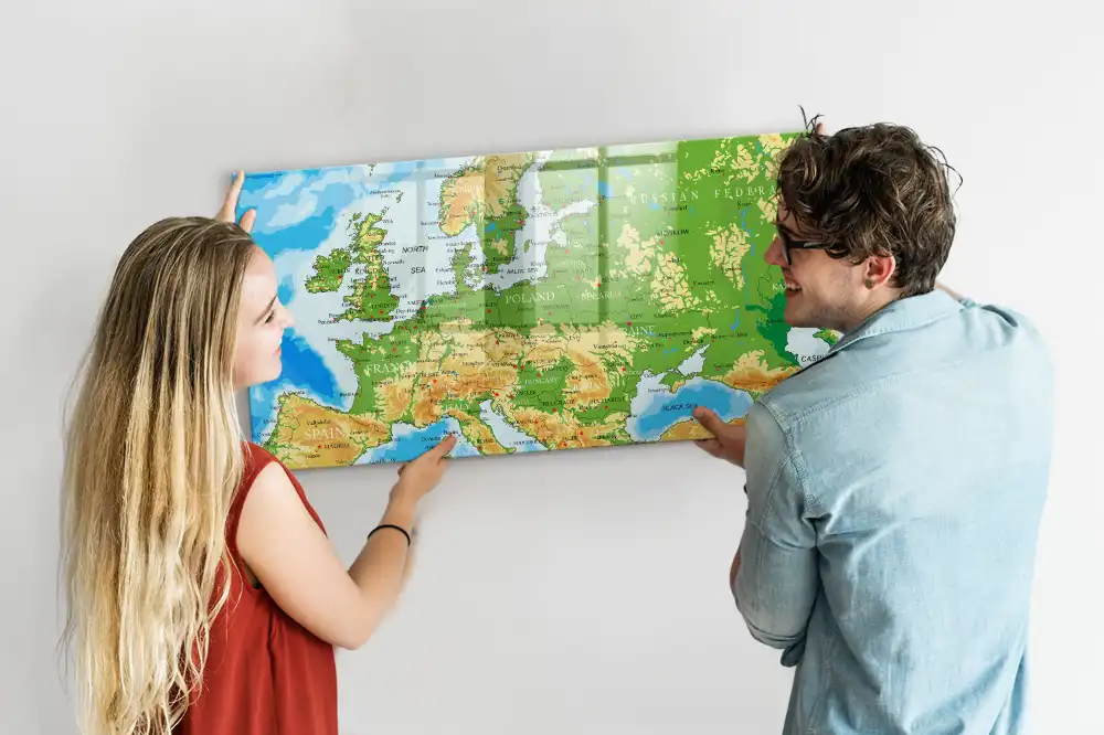 Magnetická kreslící tabule mapa světa