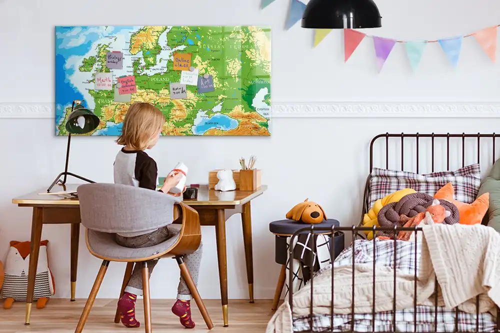 Magnetická kreslící tabule mapa světa