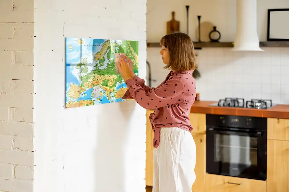 Magnetická kreslící tabule mapa světa
