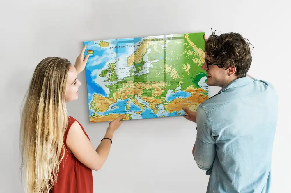 Magnetická kreslící tabule mapa světa