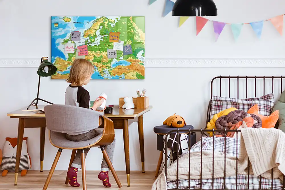 Magnetická kreslící tabule mapa světa